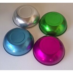 Vintage Colored Anodized Aluminum Bowls 4